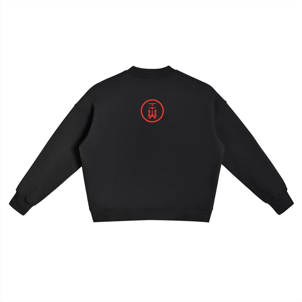 crewneck,sweatshirt,black,tieyon-logo,fleece