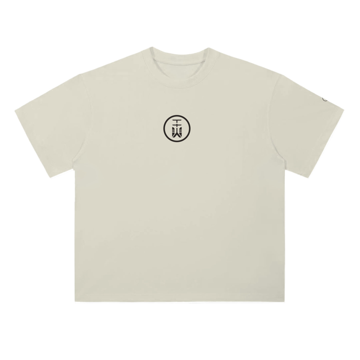 t-shirt,tee,cream,tieyon-logo,drop-shoulder